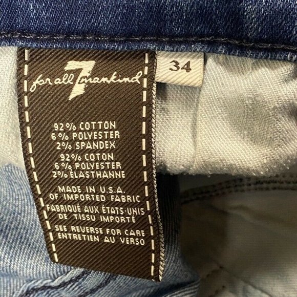 7 For All Mankind Brett Slim Bootcut Jeans 36x32.5 - Picture 4 of 9